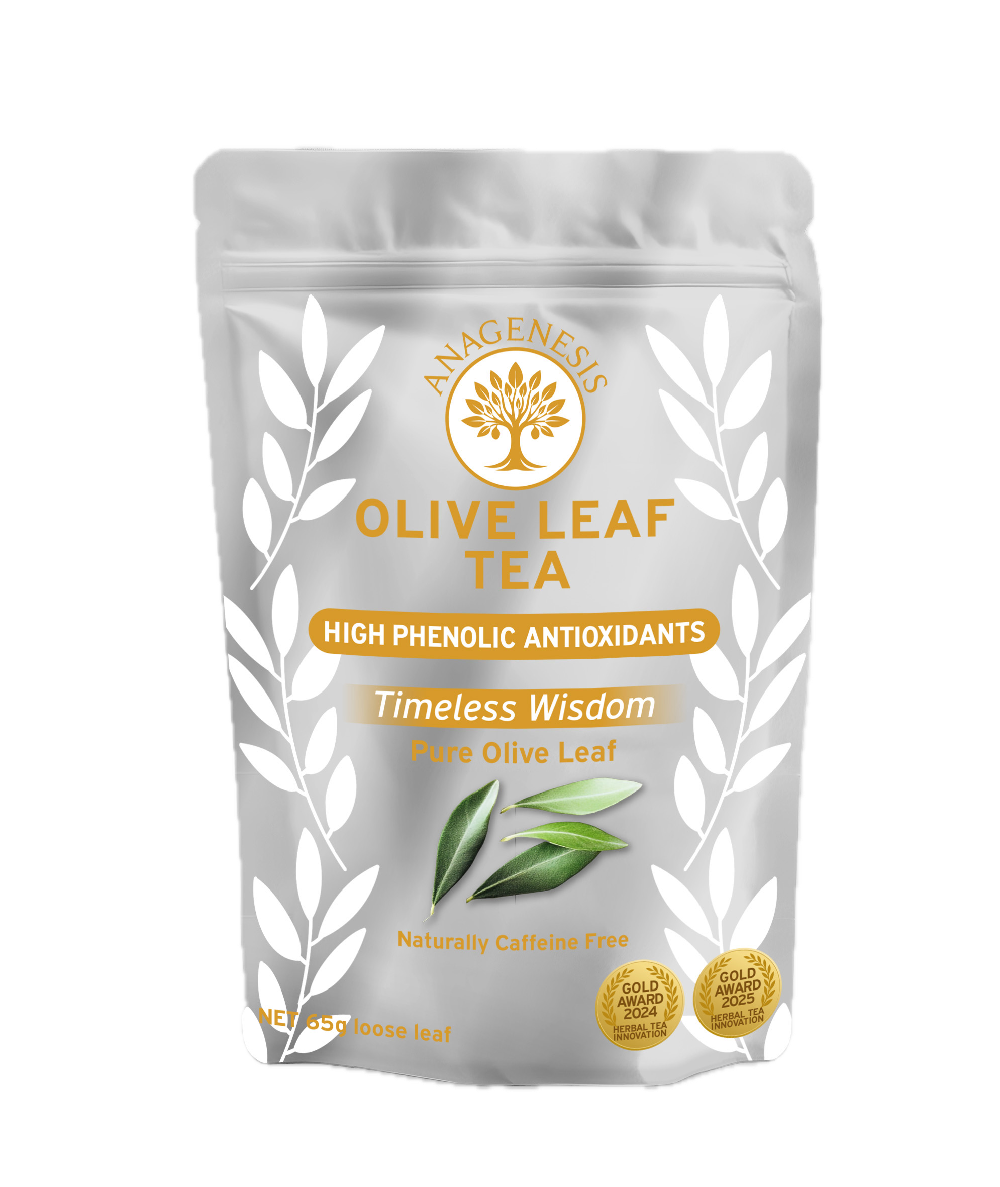 Anagenesis Olive Leaf Loose Leaf Tea Pouch 65g