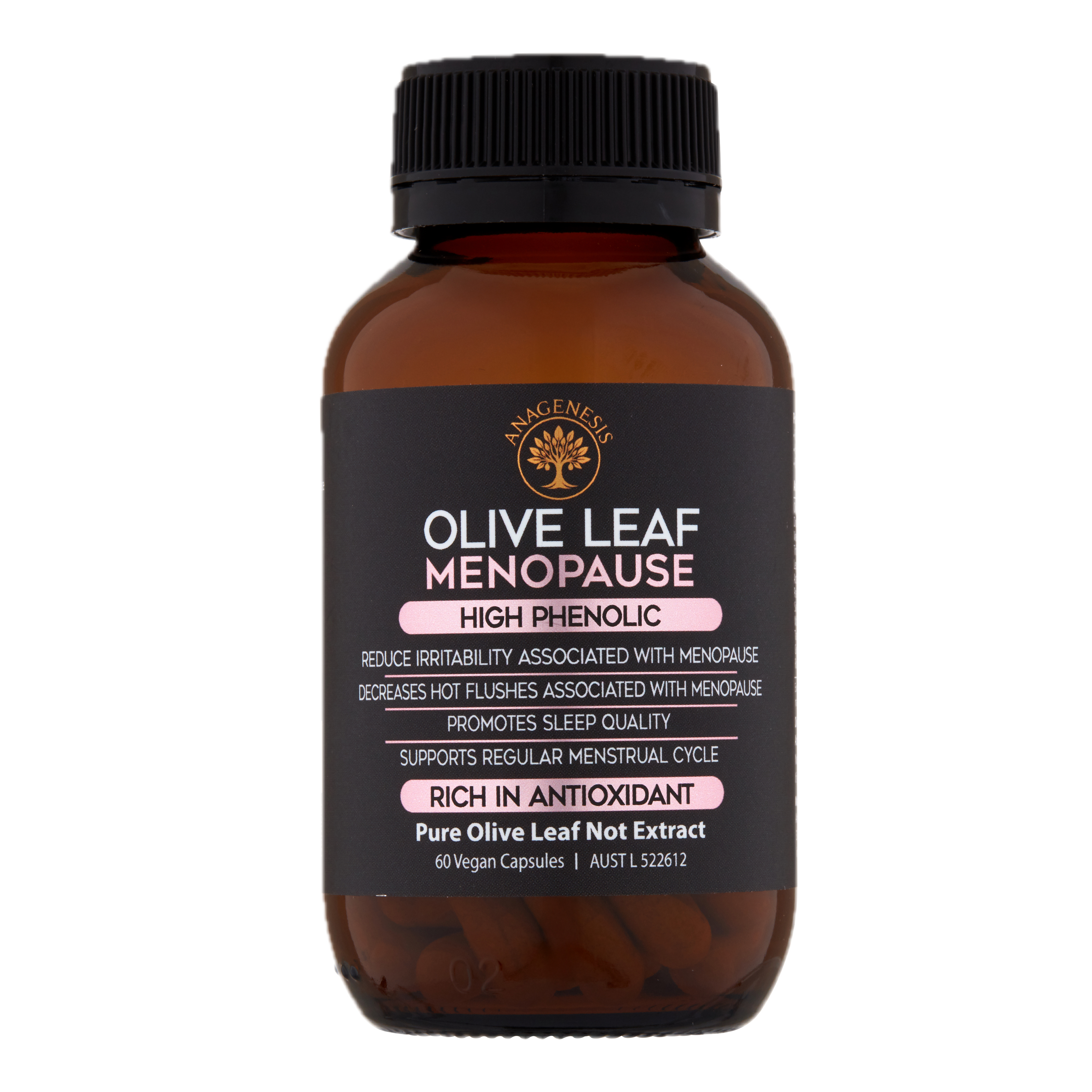Anagenesis Olive Leaf + Menopause. 60 capsules
