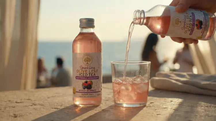 Sparkling Olive Leaf Iced Tea