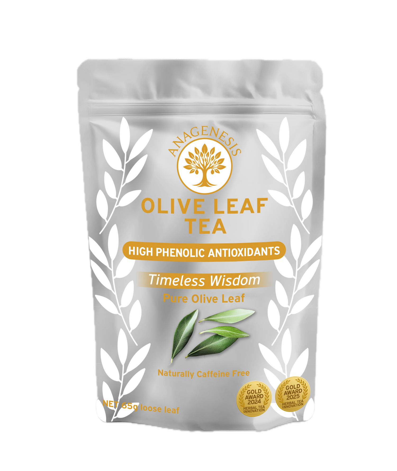 Anagenesis Olive Leaf Loose Leaf Tea Pouch 65g