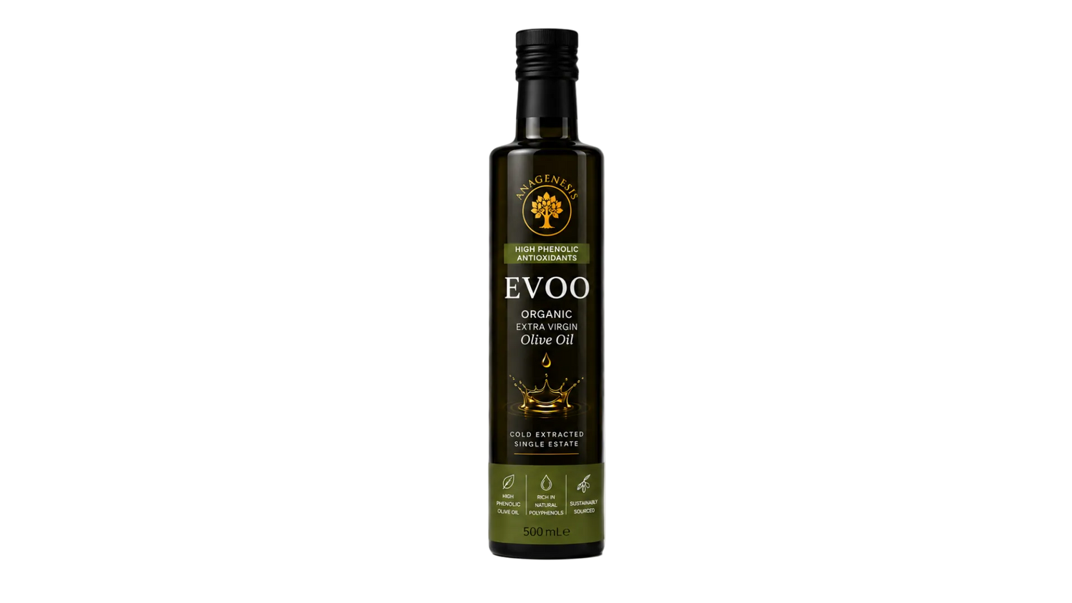 Organic High Phenolic Olive Oil - 500mL
