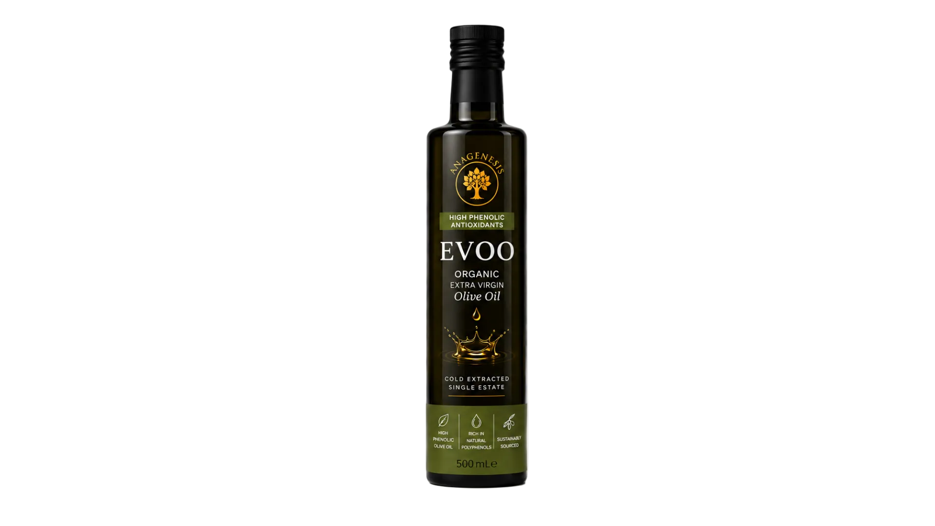 Organic High Phenolic Olive Oil - 500mL