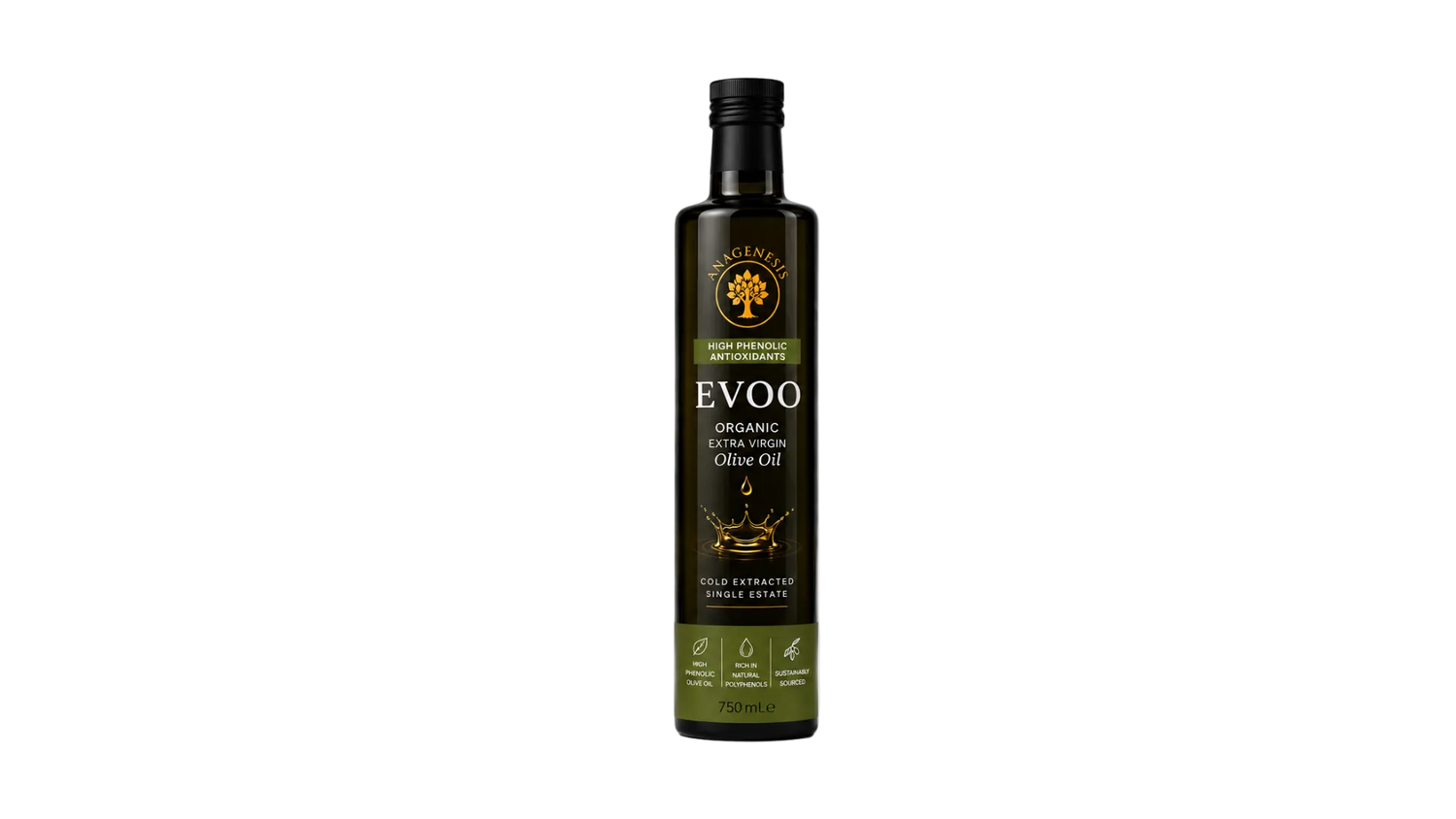Organic High Phenolic Olive Oil - 750mL