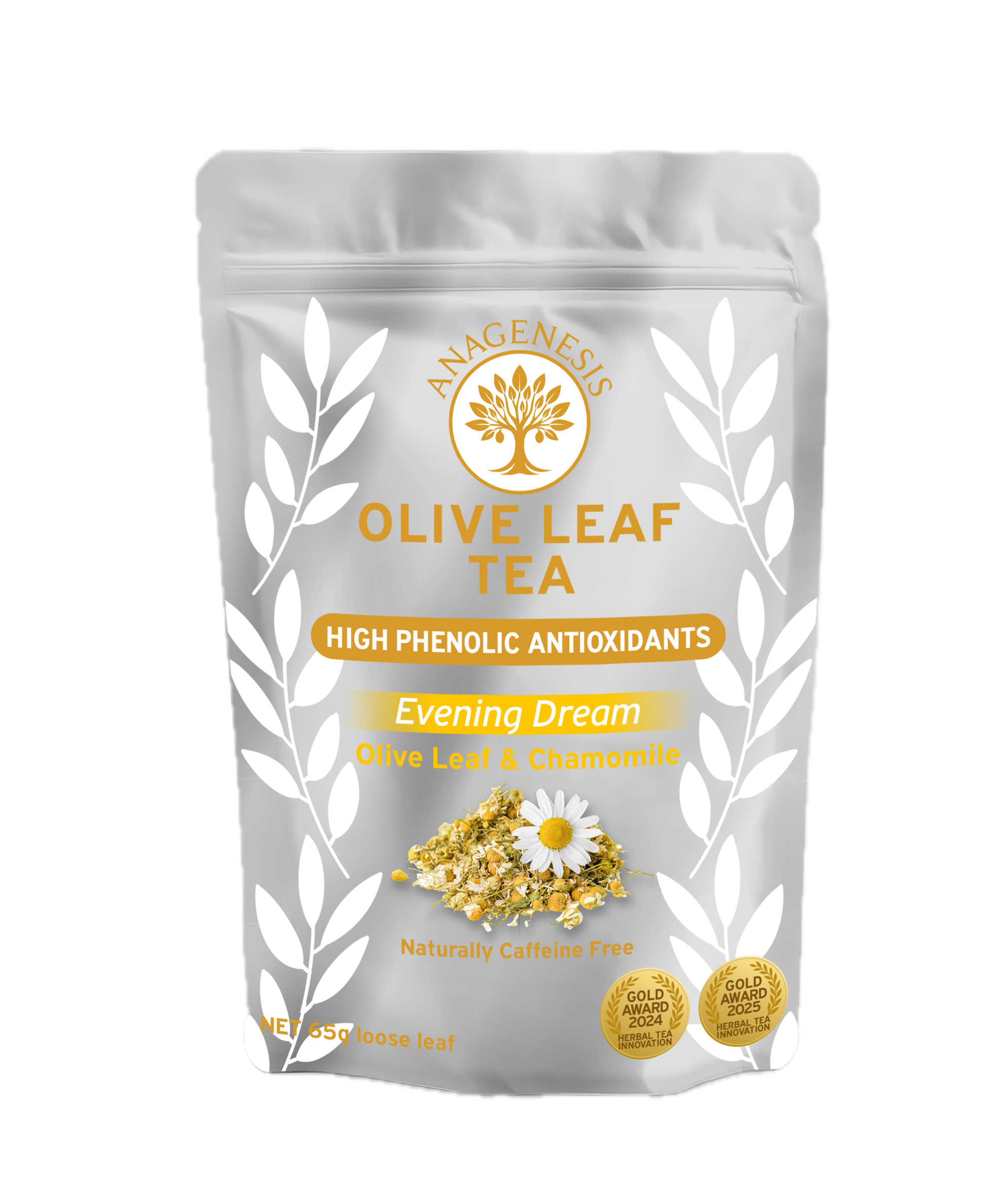 Anagenesis Olive Leaf Chamomile Loose Leaf Tea Pouch 65g