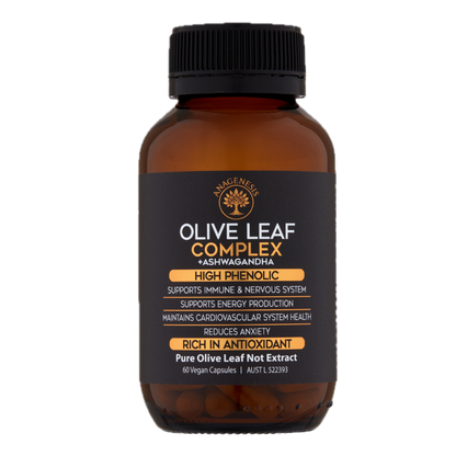 Anagenesis Olive Leaf Complex + Ashwagandha. 60 capsules