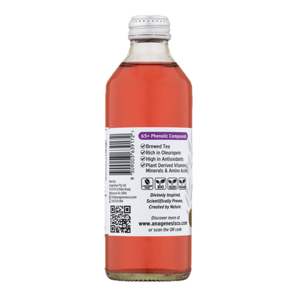 Anagenesis Olive Leaf Sparkling Iced Tea Mixed Berries 12 Pack