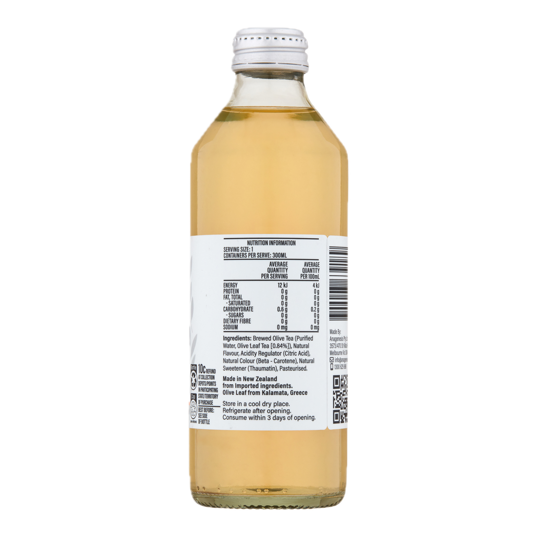 Anagenesis Olive Leaf Sparkling Iced Tea Pine Mango 12 Pack