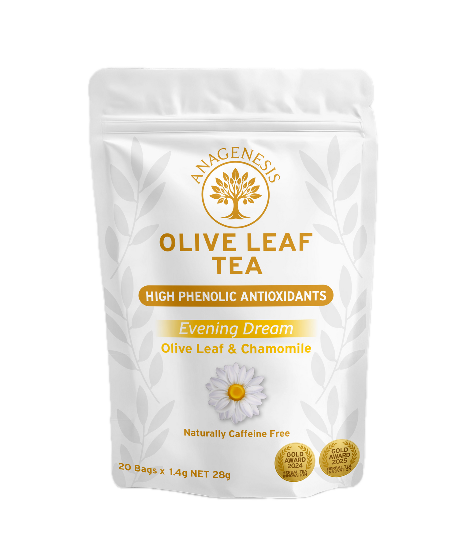 Anagenesis Olive Leaf Tea Chamomile Blend Bags 20 per Pouch
