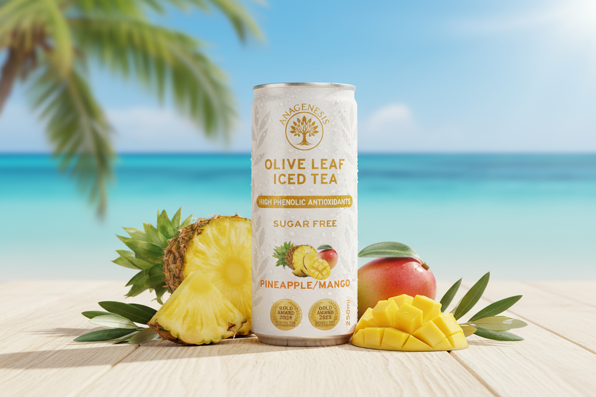Iced Tea Olive Leaf Pineapple Mango